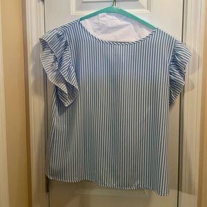 Ruffle trim blouse